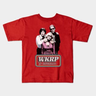 retro wkrp in cincinnati worn crack Kids T-Shirt